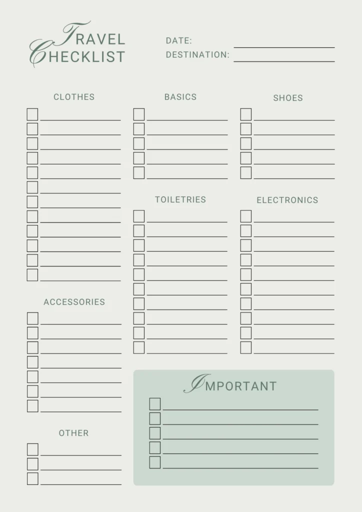 summer travel essentials checklist