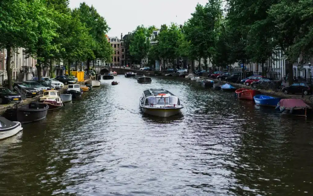 Netherlands — Amsterdam canals summer bicycles