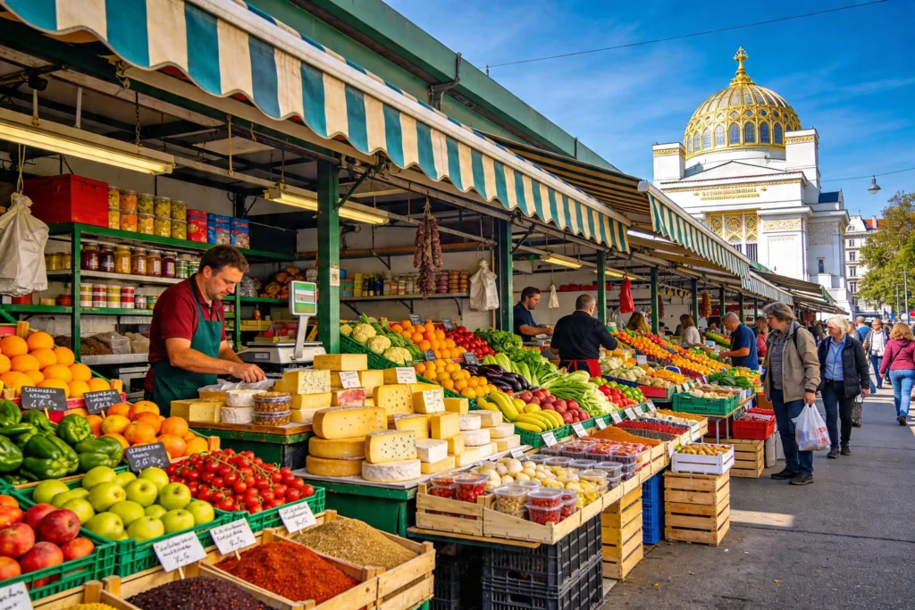 Vienna Naschmarkt outdoor market
