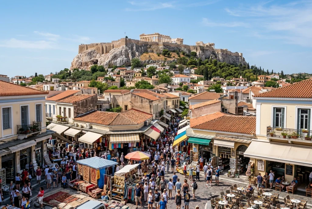 Athens Acropolis from Monastiraki
